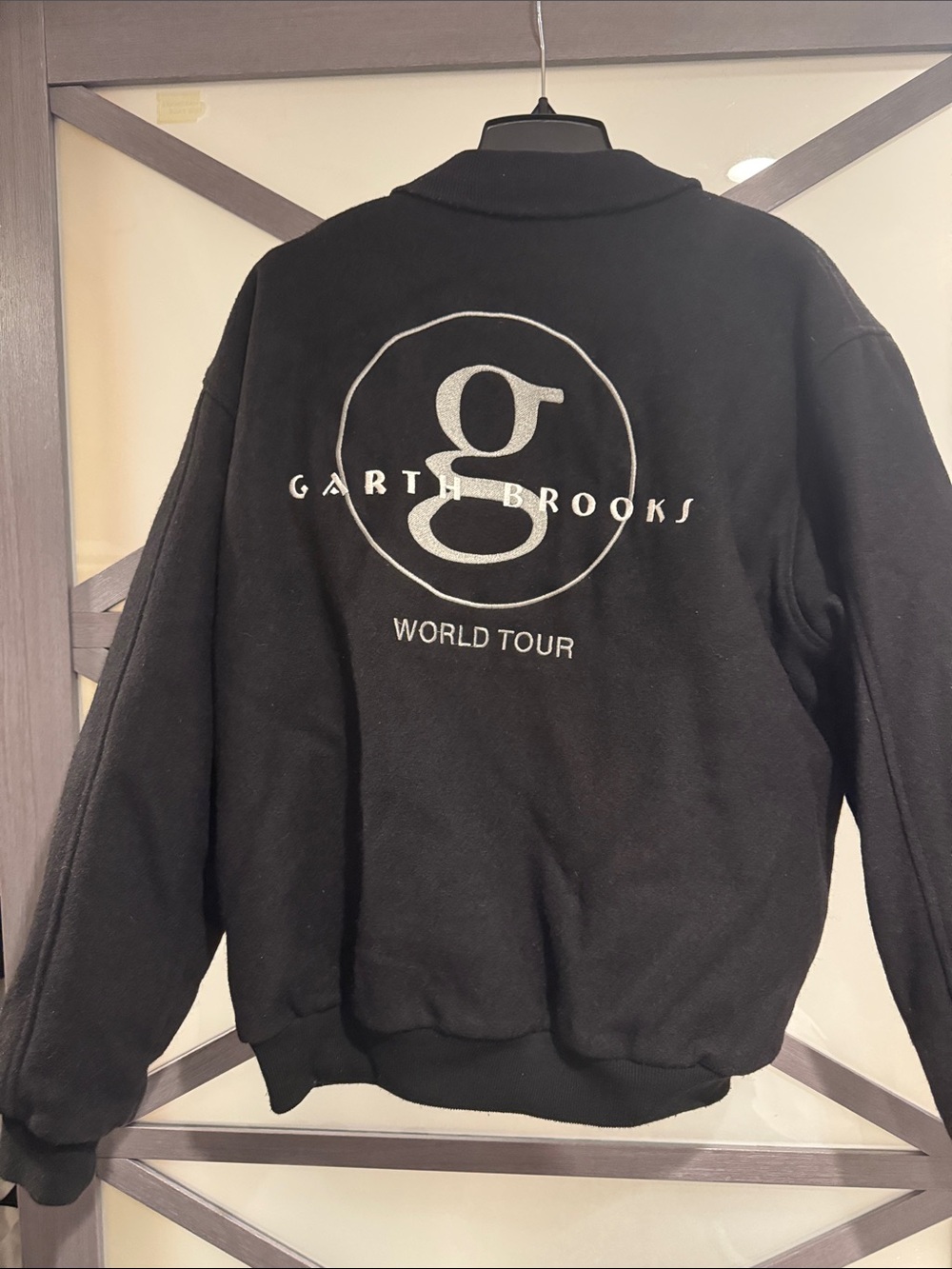 Vintage 90s Garth Brooks World Tour Wool Jacket XL Made USA